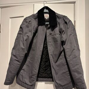 Wrangler Gray Jacket with Black Corduroy Collar